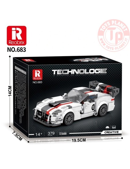 Auto da Corsa Bianco e Nero (419pcs) REOBRIX 683 REOBRIX