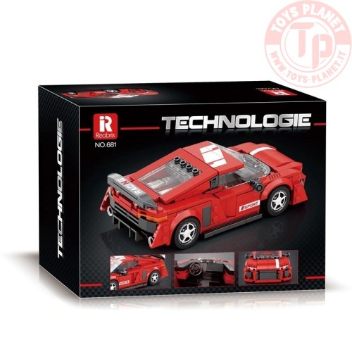 Auto da Corsa Bianco Rosso (413pcs) REOBRIX 681 REOBRIX
