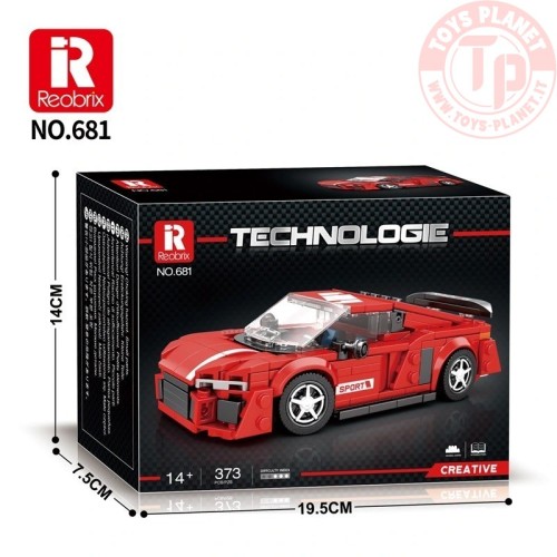 Auto da Corsa Bianco Rosso (413pcs) REOBRIX 681 REOBRIX