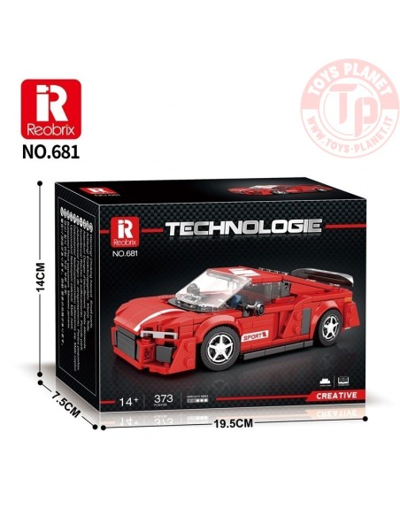 Auto da Corsa Bianco Rosso (413pcs) REOBRIX 681 REOBRIX