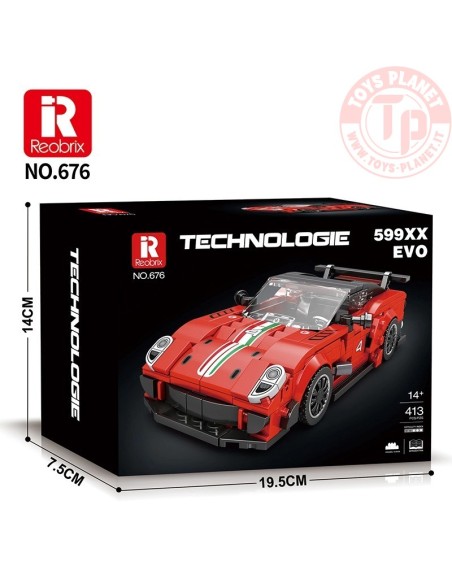 Auto da Corsa Rosso Bianco (413pcs) REOBRIX 676 REOBRIX