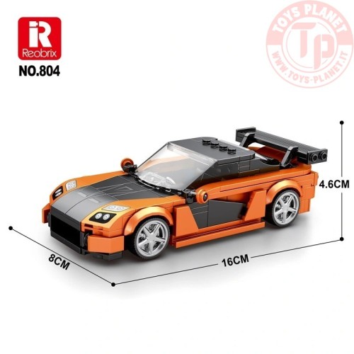Auto da Corsa Arancio Nero (306pcs) REOBRIX 804 REOBRIX