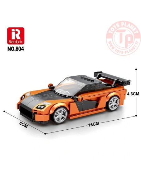 Auto da Corsa Arancio Nero (306pcs) REOBRIX 804 REOBRIX Auto da Corsa Arancio Nero (306pcs) REOBRIX 804 REOBRIX
