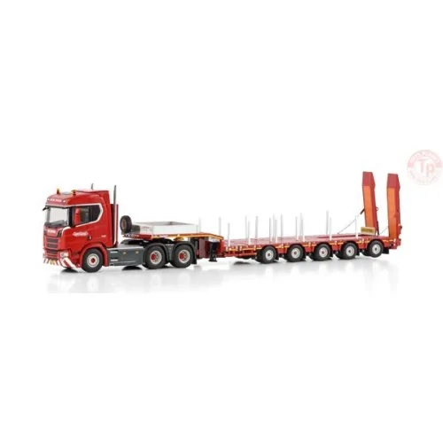 SCANIA R NORMAL CR20N 6X4 MANOOVR - 5 AXLE Nooteboom Red Line WSI 598.30.01 WSI MODELS