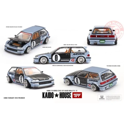 HONDA CIVIC (EF) ROULETTE V1 1987 1:64 KHMG179 MINI GT