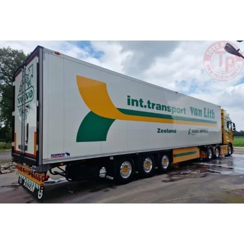 VOLVO FH5 GLOBETROTTER XL 6X2 TWIN STEER REEFER TRAILER - 3 AXLE Van Lith WSI 01-4708 WSI MODELS