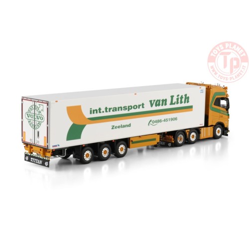 VOLVO FH5 GLOBETROTTER XL 6X2 TWIN STEER REEFER TRAILER - 3 AXLE Van Lith WSI 01-4708 WSI MODELS