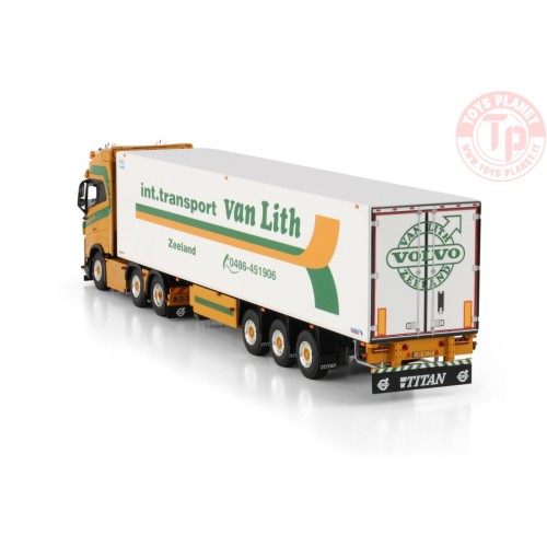 VOLVO FH5 GLOBETROTTER XL 6X2 TWIN STEER REEFER TRAILER - 3 AXLE Van Lith WSI 01-4708 WSI MODELS