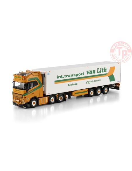 VOLVO FH5 GLOBETROTTER XL 6X2 TWIN STEER REEFER TRAILER - 3 AXLE Van Lith WSI 01-4708 WSI MODELS