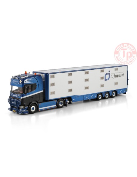 1/50 SCANIA S HIGHLINE CS20H 4X2 ISO THERM LIVE STOCK TRAILER - 3 AXLE Transportbedrijf L. Janmaat WSI 01-4784 WSI MODELS