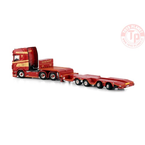 1/50 SCANIA S HIGHLINE CS20H 6X4 SEMI WHEEL WELL LOW LOADER - 4 AXLE Hans Kirn GmbH & Co. KG WSI 01-4733 WSI MODELS