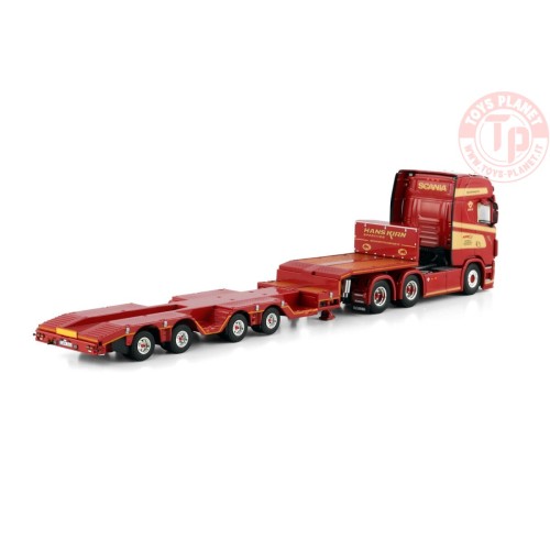 1/50 SCANIA S HIGHLINE CS20H 6X4 SEMI WHEEL WELL LOW LOADER - 4 AXLE Hans Kirn GmbH & Co. KG WSI 01-4733 WSI MODELS