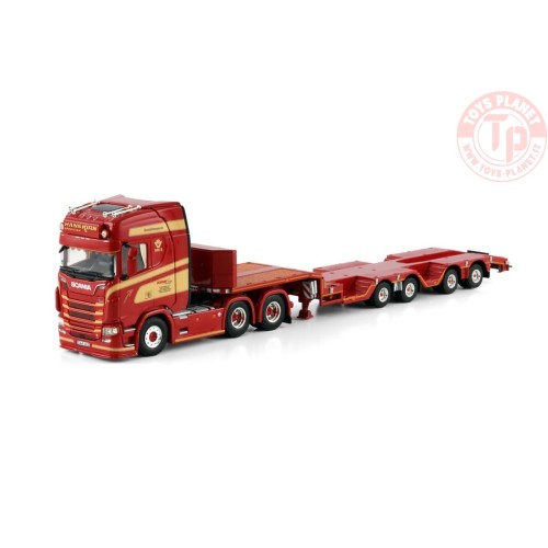 1/50 SCANIA S HIGHLINE CS20H 6X4 SEMI WHEEL WELL LOW LOADER - 4 AXLE Hans Kirn GmbH & Co. KG WSI 01-4733 WSI MODELS