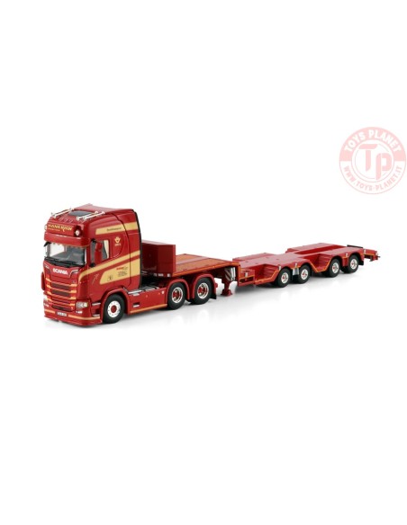 1/50 SCANIA S HIGHLINE CS20H 6X4 SEMI WHEEL WELL LOW LOADER - 4 AXLE Hans Kirn GmbH & Co. KG WSI 01-4733 WSI MODELS