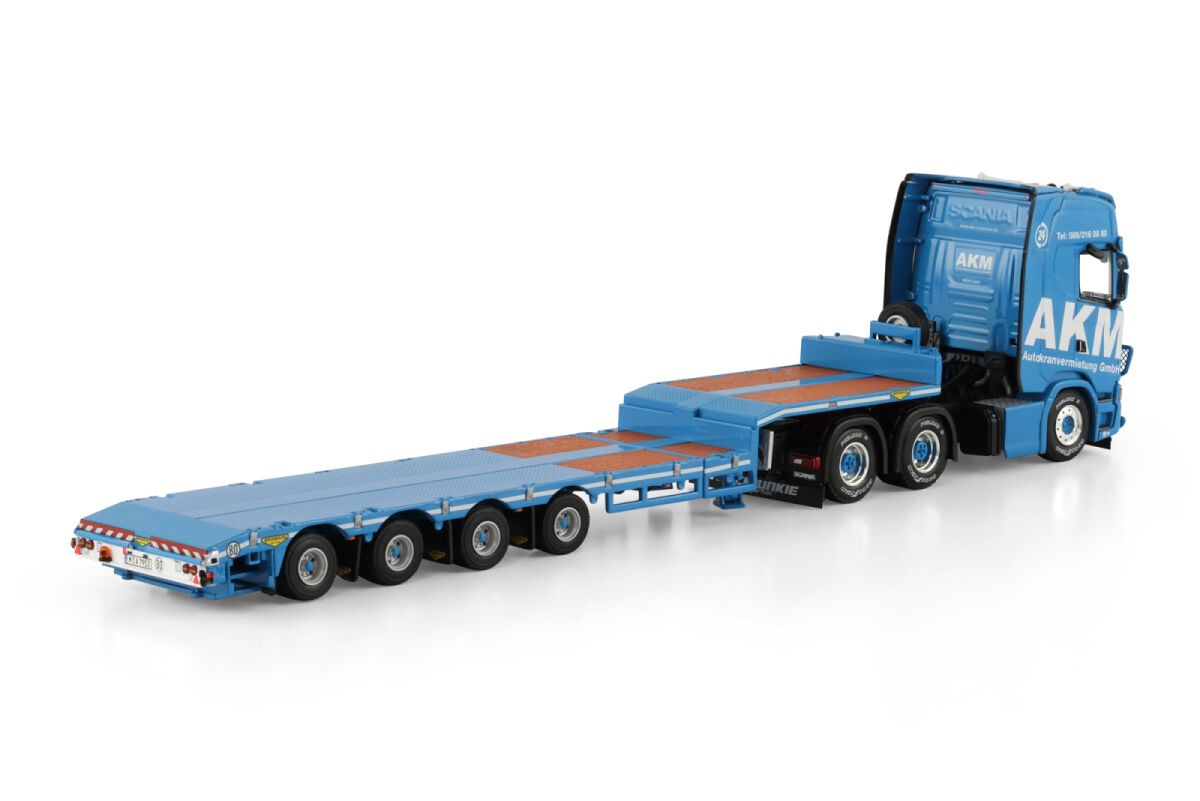 WSI 01-4885 1/50 SCANIA S HIGHLINE CS20H 6X4 SEMI LOW LOADER - 4 AX