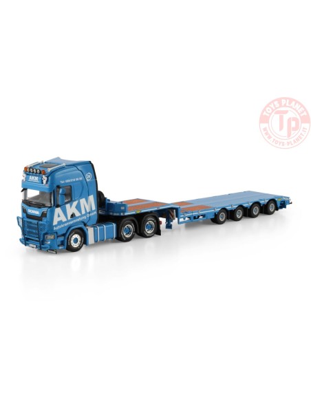 1/50 SCANIA S HIGHLINE CS20H 6X4 SEMI LOW LOADER - 4 AXLE AKM WSI 01-4885 WSI MODELS
