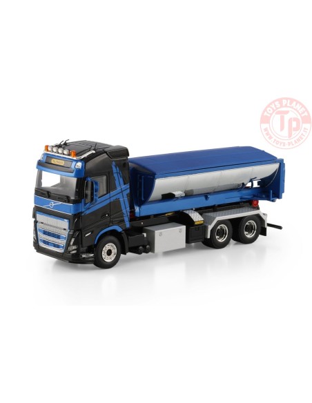 1/50 VOLVO FH5 GLOBETROTTER RIGED TRUCK WITH HOOKLIFT SYSTEM 6X4 + ASPHALT CONTAINER WSI 04-2241 WSI MODELS