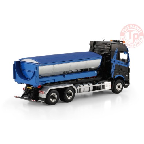 1/50 VOLVO FH5 GLOBETROTTER RIGED TRUCK WITH HOOKLIFT SYSTEM 6X4 + ASPHALT CONTAINER WSI 04-2241 WSI MODELS