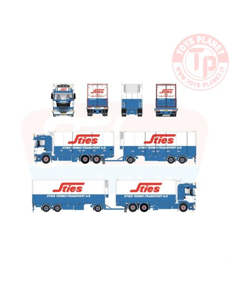 1:50 Scania R560 autotreno frigo Sties TEKNO 89068 TEKNO