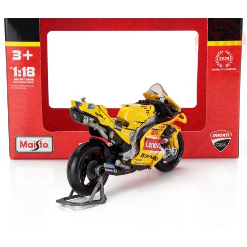 1/18 DUCATI DESMOSEDICI GP23 TEAM LENOVO N 1 WORLD CHAMPION MOTOGP ITALY MISANO LIVERY GP 2023 FRANCESCO BAGNAIA MAISTO 36396...