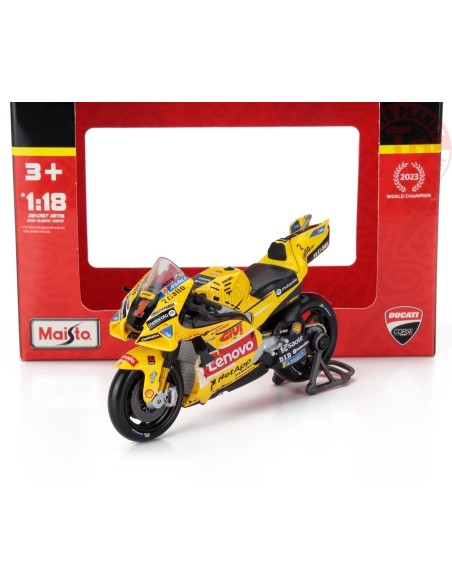 1/18 DUCATI DESMOSEDICI GP23 TEAM LENOVO N 1 WORLD CHAMPION MOTOGP ITALY MISANO LIVERY GP 2023 FRANCESCO BAGNAIA MAISTO 36396...