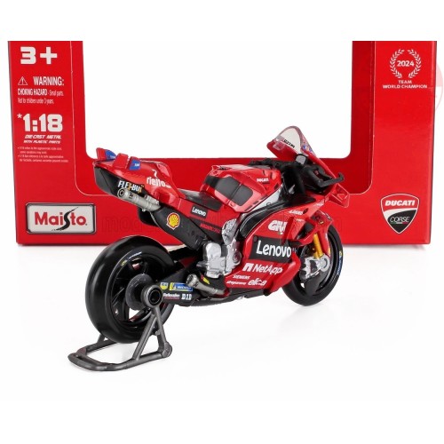 1/18 DUCATI DESMOSEDICI GP24 TEAM LENOVO N 1 MOTOGP SEASON 2024 FRANCESCO BAGNAIA BU36398-1-BAG MAISTO