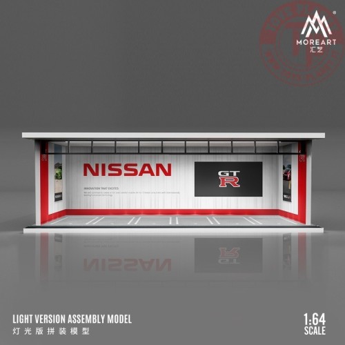 1/64 parking garage nissan with light MO914008 MOREART DIORAMI