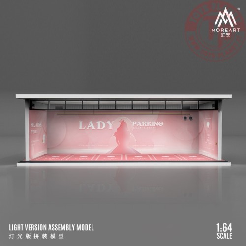 1/64 parking garage lady parking with light MO914017 MOREART DIORAMI