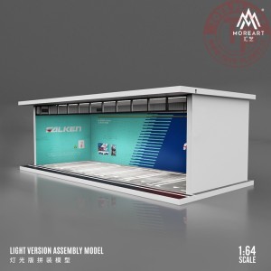 1/64 parking garage falken with light MO914022 MOREART DIORAMI