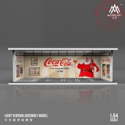 1/64 parking garage coca-cola with light MO914036 MOREART DIORAMI
