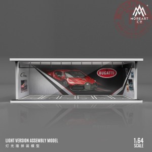 1/64 parking garage bugatti with light MO914040 MOREART DIORAMI