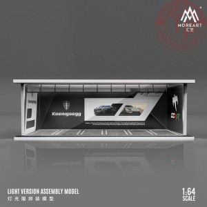1/64 parking garage koenigsegg with light MO914051 MOREART DIORAMI