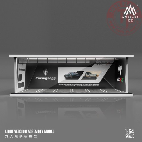 1/64 parking garage koenigsegg with light MO914051 MOREART DIORAMI