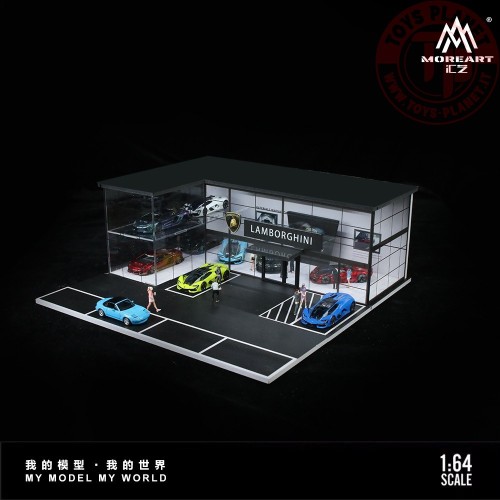 1/64 diorama lamborghini show room with light MO936013 MOREART DIORAMI