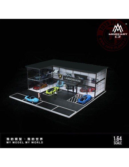 1/64 diorama lamborghini show room with light MO936013 MOREART DIORAMI 1/64 diorama lamborghini show room with light MO936013 MOREART DIORAMI