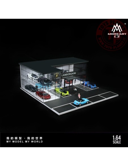 1/64 diorama lamborghini show room with light MO936013 MOREART DIORAMI 1/64 diorama lamborghini show room with light MO936013 MOREART DIORAMI