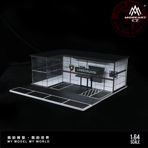 1/64 diorama lamborghini show room with light MO936013 MOREART DIORAMI