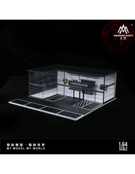 1/64 diorama lamborghini show room with light MO936013 MOREART DIORAMI