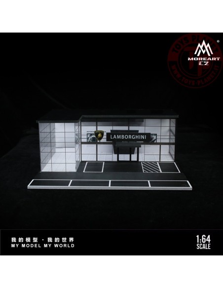 1/64 diorama lamborghini show room with light MO936013 MOREART DIORAMI 1/64 diorama lamborghini show room with light MO936013 MOREART DIORAMI