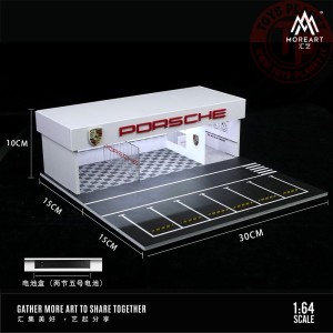 1/64 diorama porsche garage with light MO936106 MOREART DIORAMI