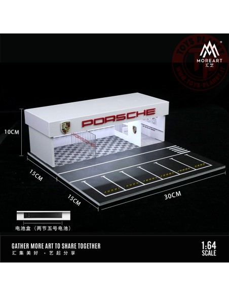 1/64 diorama porsche garage with light MO936106 MOREART DIORAMI