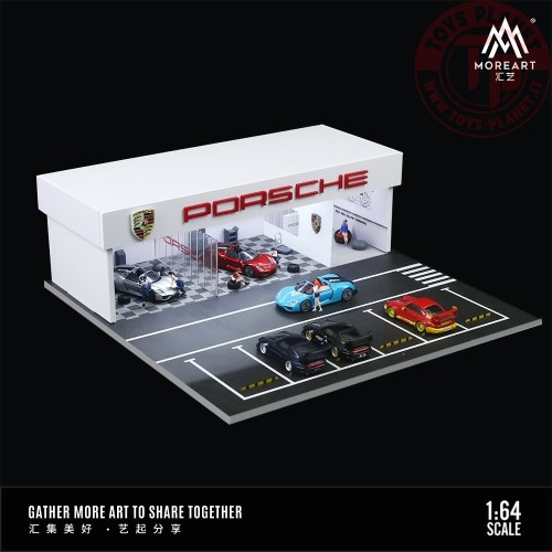 1/64 diorama porsche garage with light MO936106 MOREART DIORAMI