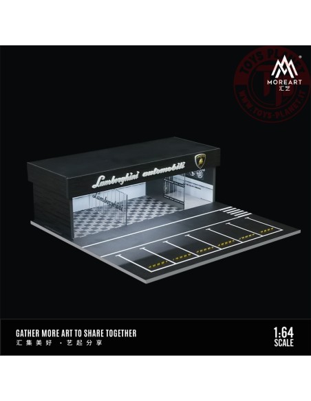 1/64 diorama lamborghini garage with light MO936107 MOREART DIORAMI