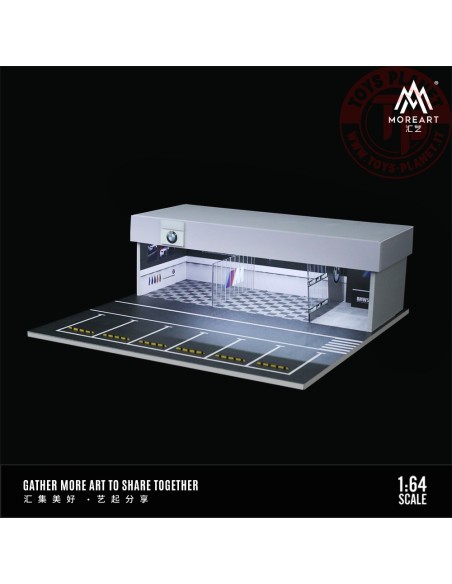 1/64 diorama bmw garage with light MO936109 MOREART DIORAMI