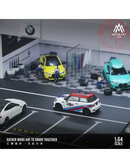 1/64 diorama bmw garage with light MO936109 MOREART DIORAMI 1/64 diorama bmw garage with light MO936109 MOREART DIORAMI