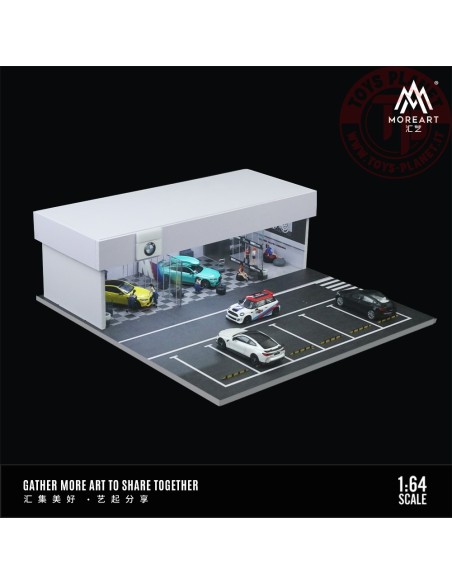 1/64 diorama bmw garage with light MO936109 MOREART DIORAMI 1/64 diorama bmw garage with light MO936109 MOREART DIORAMI