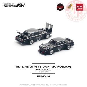 1/64 nissan skyline gt-r v8 drift hakosuka coca-cola zero chrome black PR640144 POP RACE