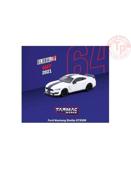 1/64 ford mustang shelby gt350r, white T64G011WH TARMAC WORKS