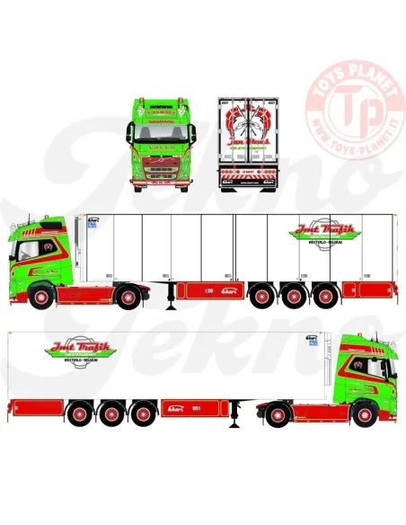 Volvo FH05 Globetrotter 4x2 + 3-axle Ekeri refrigerated trailer Jan Mues TEKNO 87433 TEKNO Volvo FH05 Globetrotter 4x2 + 3-axle Ekeri refrigerated trailer Jan Mues TEKNO 87433 TEKNO