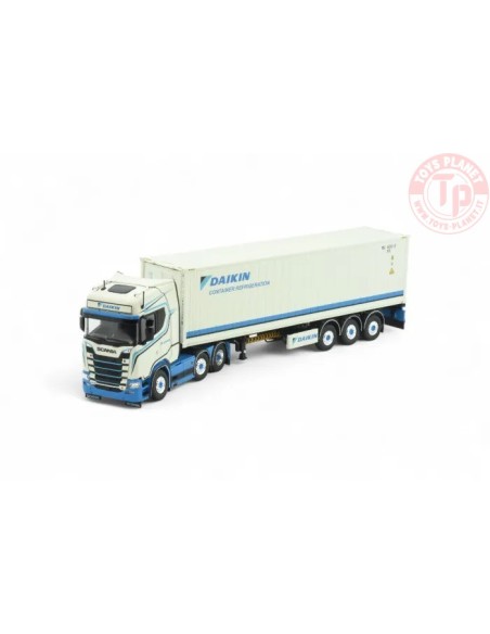 Scania NGS 6x2 trekker met chassis en reefer container Daikin TEKNO 87882 TEKNO